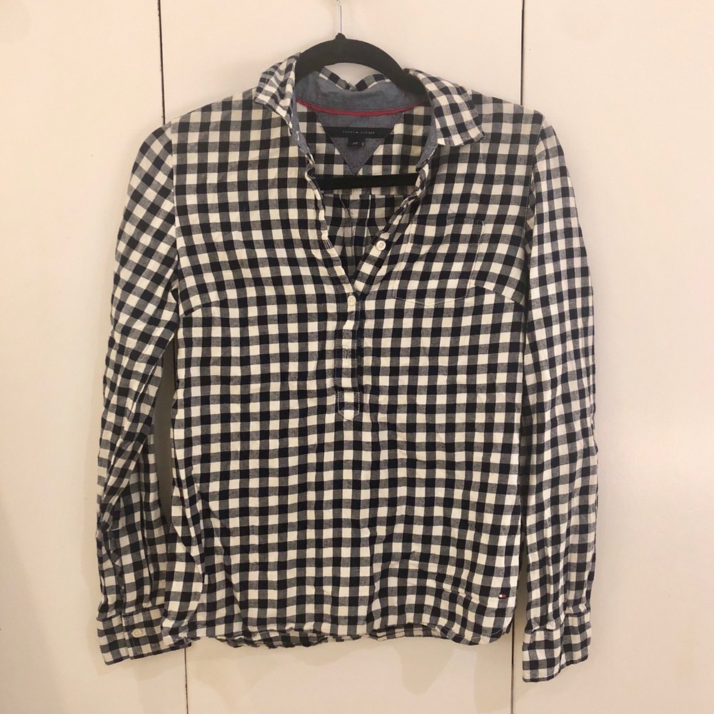 Woman’s Tommy Hilfiger Quarter Plaid Button-Up